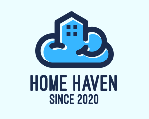 Housing - Blue Cloud House logo design