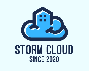 Blue Cloud House logo design