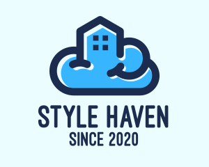 Residence - Blue Cloud House logo design