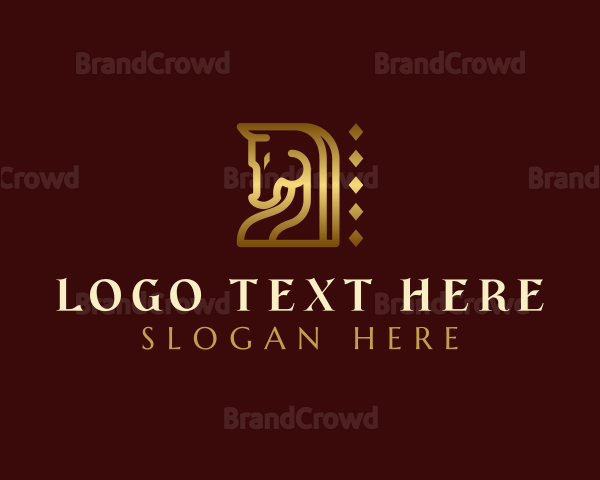 Elegant Geometric Horse Logo