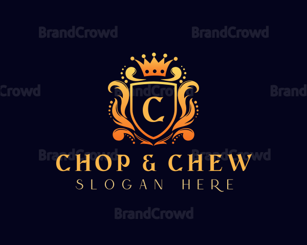 Elegant Crown Shield Logo