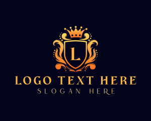 Kingdom - Elegant Crown Shield logo design