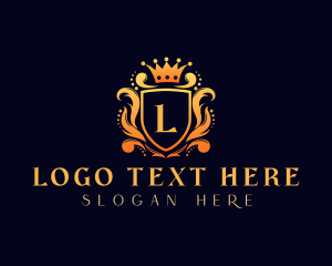 Crown - Elegant Crown Shield logo design