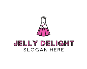Jelly Science Lab Experiment logo design