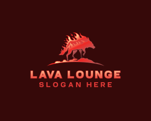 Lava - Burning Fire Jackal logo design