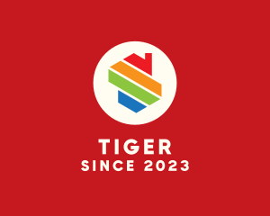 Subdivision - Multicolor Home Letter S logo design