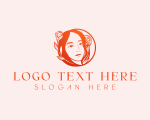 Hairdresser - Floral Woman Beauty logo design