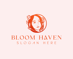 Floral Woman Beauty logo design