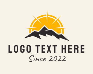 Sun - Sunset Mountain Outdoor logo design