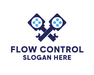 Blue Controller Console logo design