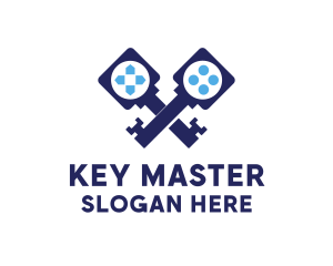 Keys - Blue Controller Console logo design