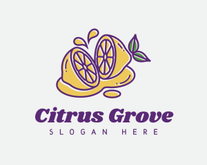 Lemon Citrus Juice logo design