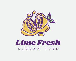 Lime - Lemon Citrus Juice logo design