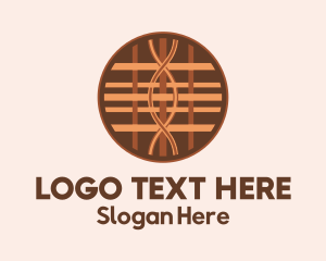 Rattan - Handicraft Weaving Pattern logo design