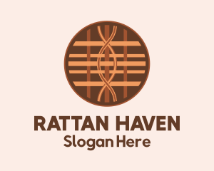 Rattan - Handicraft Weaving Pattern logo design