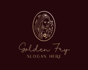 Golden Woman Beauty logo design