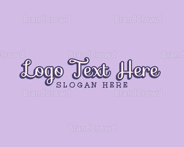 Purple Whimsical Wordmark Logo