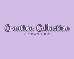 Purple Whimsical Wordmark logo design