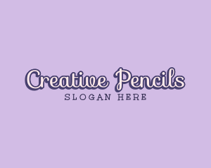 Purple Whimsical Wordmark logo design