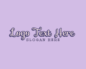 Handwritten - Purple Whimsical Wordmark logo design