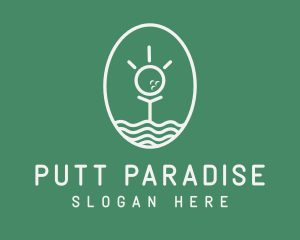 Putt Putt - Minimalist Golf Ball Tee logo design