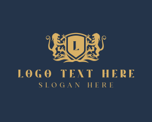 Heraldry - Regal Lion Crest logo design