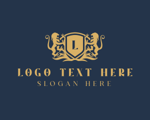 Shield - Regal Lion Crest logo design