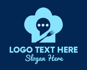 Food App - Chat Bubble Toque logo design