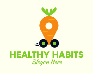 Carrot Vegetable Deliver logo design