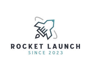 Pencil Rocket Ship logo design