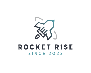 Pencil Rocket Ship logo design