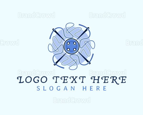 Needle Thread Button Logo