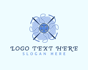 Stitch - Needle Thread Button logo design