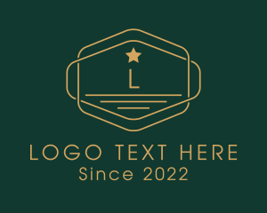 Rank - Military Patch Badge Letter logo design