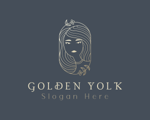 Golden Natural Lady  logo design