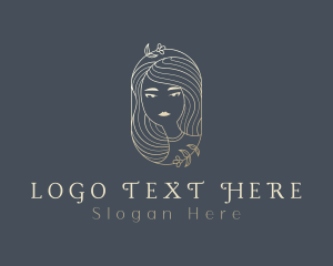 Flower - Golden Natural Lady logo design