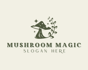 Mushroom - Natural Leaf Mushroom logo design