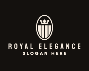 Crown Stripe Crest logo design