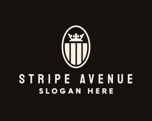 Crown Stripe Crest logo design