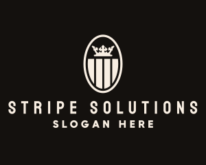 Crown Stripe Crest logo design