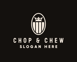 Kingdom - Crown Stripe Crest logo design