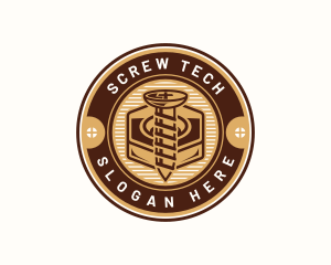 Screw Construction Repairman logo design