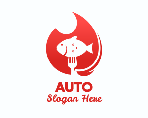 Grilled Fish Restaurant  logo design