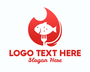 Home Cooking - Grilled Fish Restaurant logo design