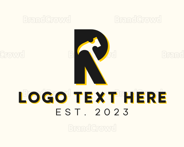 Hammer Renovation Letter R Logo