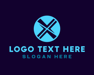 Letter X - Circle Letter X logo design