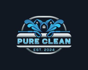 Pressure Washer Cleaning Sanitation logo design