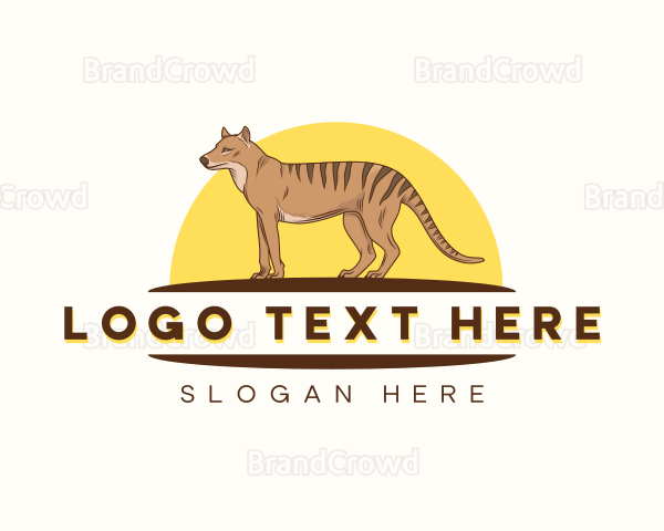 Tasmanian Tiger Wolf Logo