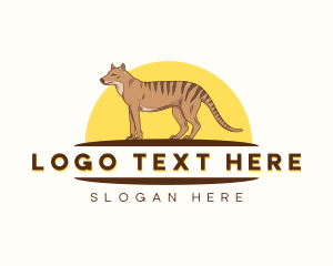 Thylacine - Tasmanian Tiger Wolf logo design