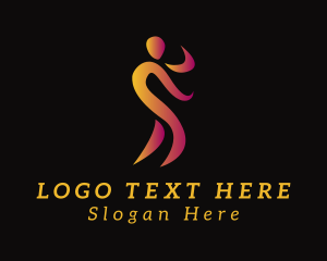 Giving - Abstract Human Life Coach logo design